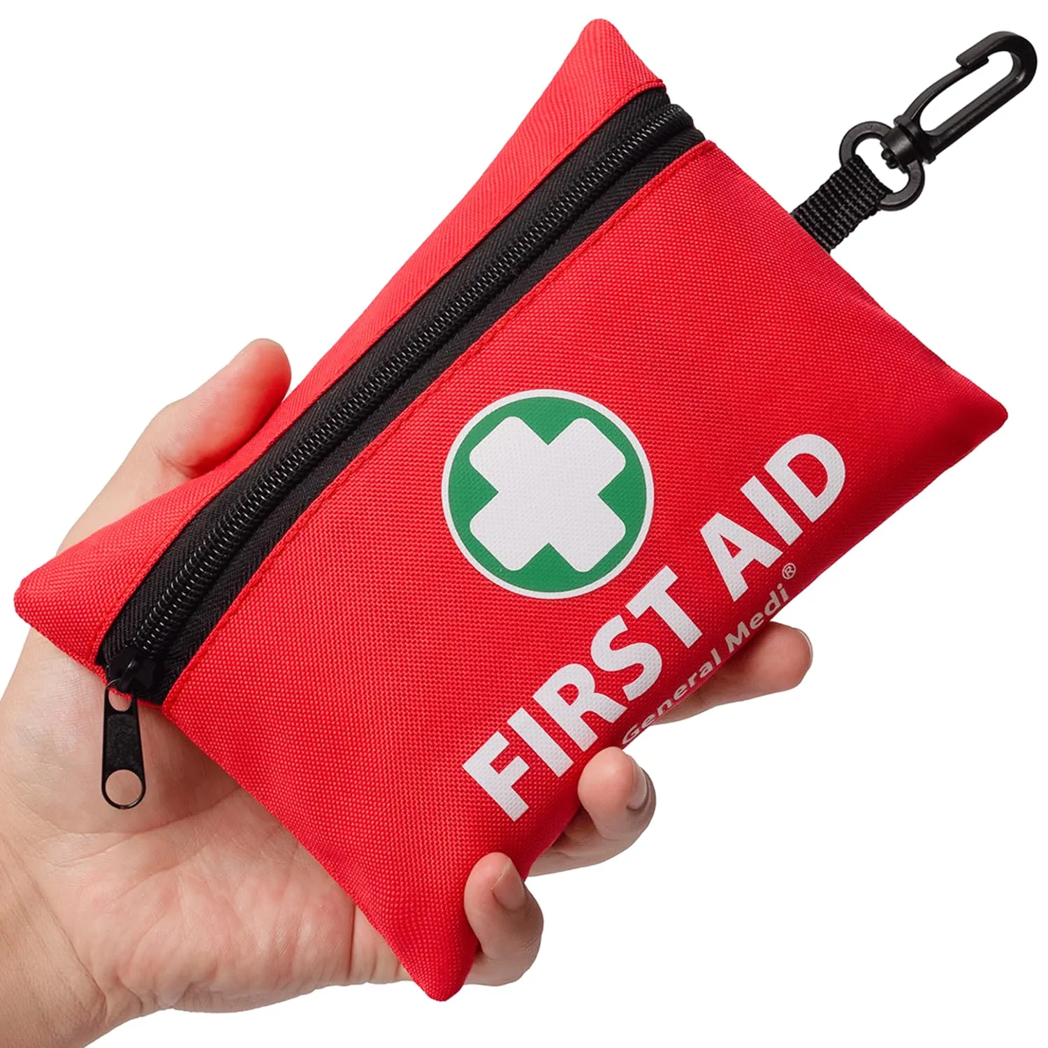 110 Pieces Small First Aid Kit - Includes Emergency Foil Blanket, Scissors for Travel, Home, Office, Vehicle, Camping, Workplace & Outdoor (Red) 110 Pieces