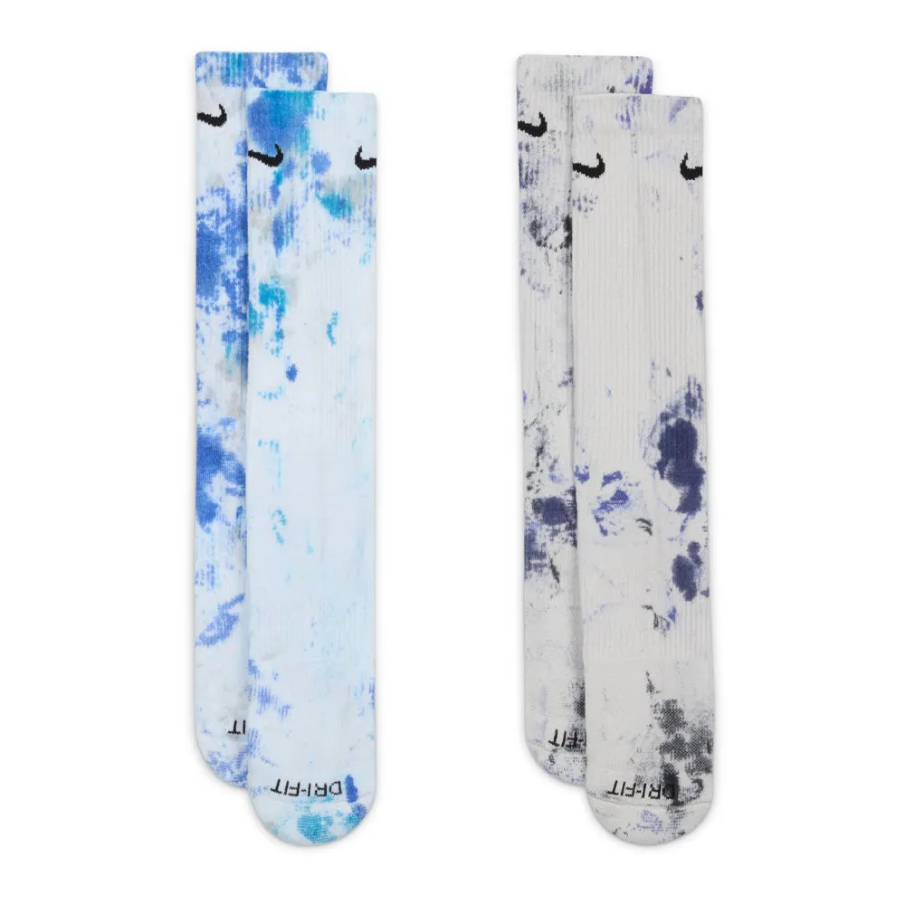 2 Pack Unisex Everyday Cushioned Color Splash Crew