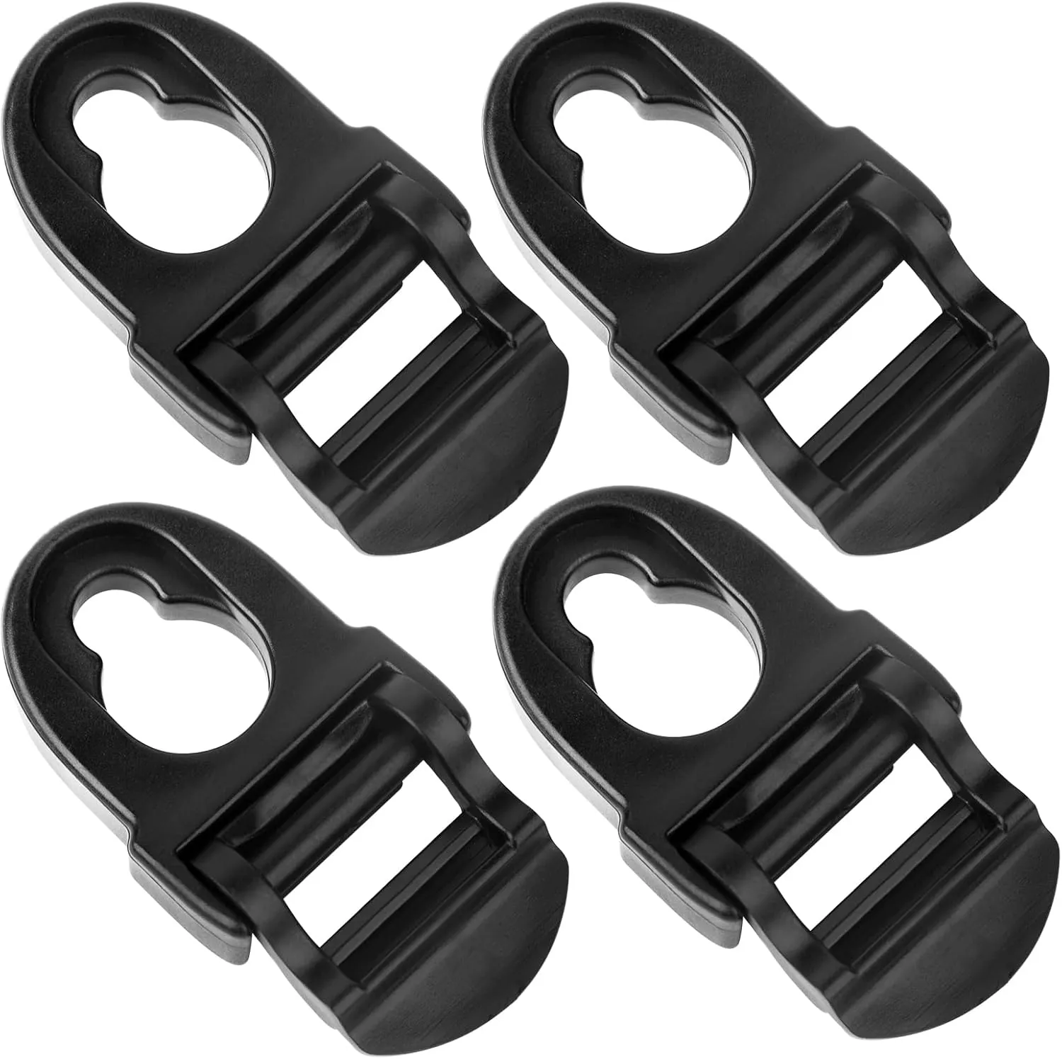4 Sets Kayak Seat Clips and Hooks, Kayak Replacement Parts for Seat Repair Kit, Kayak Accessories (Black)