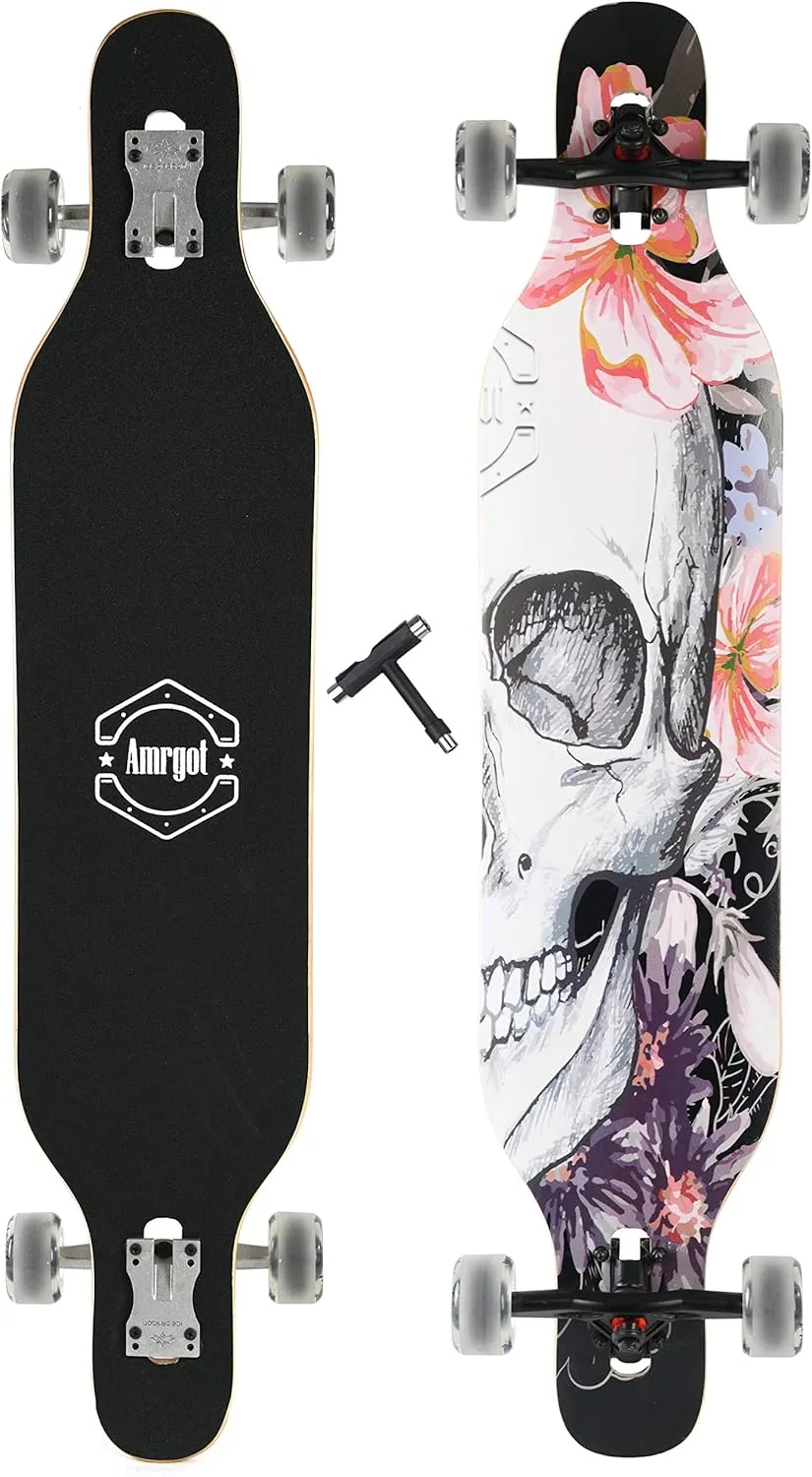 42 inches Complete Longborads Drop Through Deck Concave Cruise Professional Longboards