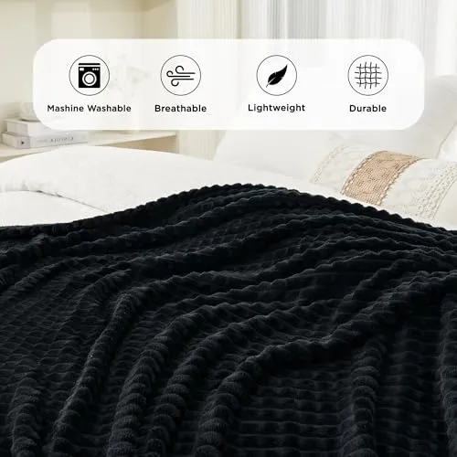 Andency Soft Fleece Throw Blanket for Couch - Super Cozy Warm Flannel Decorative Blankets, Lightweight Plush Blanket for Bed Sofa, Beige 50x60 Inches