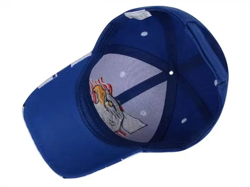 Anna-Kaci USA American Flag Patriotic Eagle Hawk Embossed 3D Adjustable Velcro Baseball Caps Hats