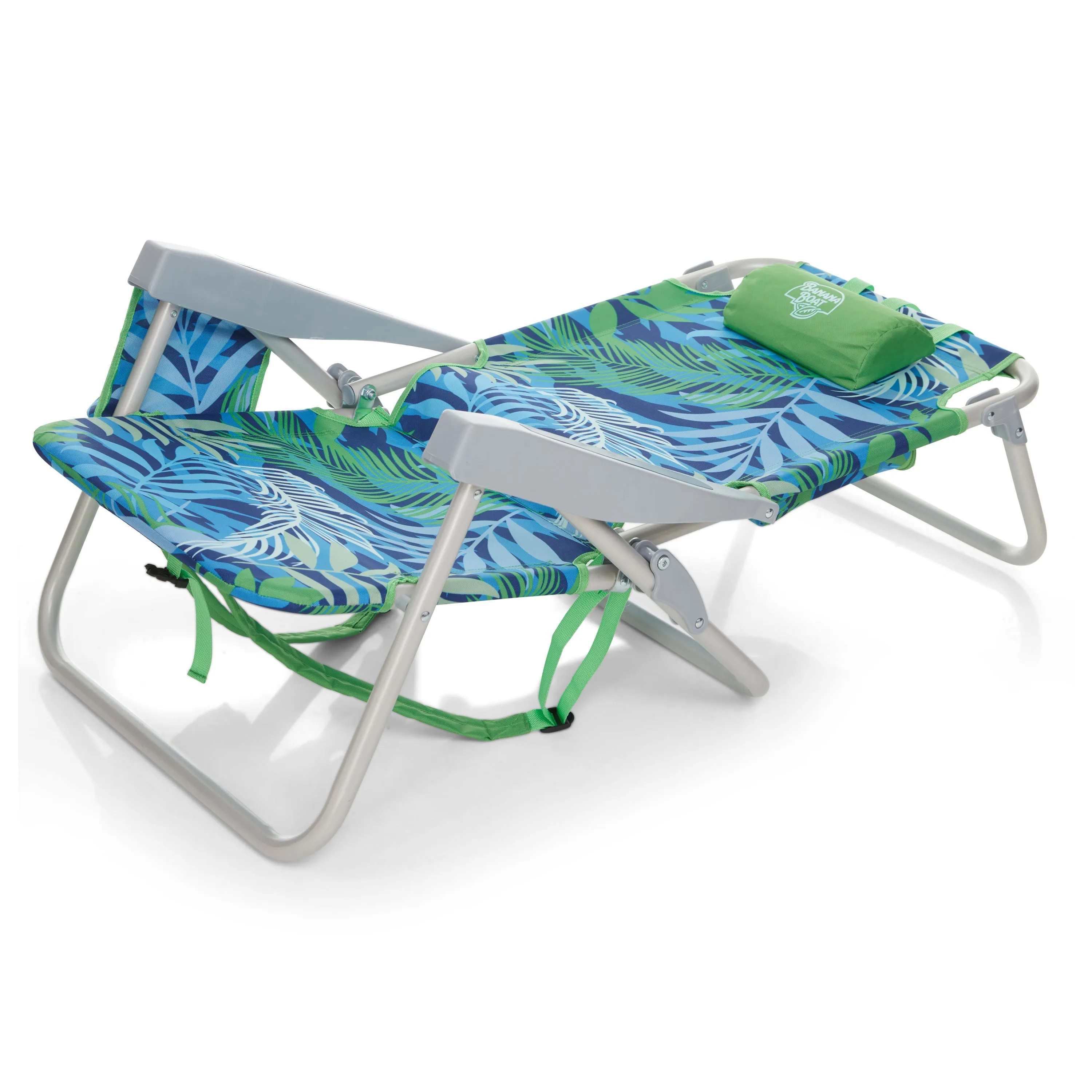 Banana Boat Folding Beach Chair Lightweight Backpack Chairs for Adults 5-Position with Lay Flat Perfect for Outdoor Heavy Duty Beach Chair - 300 Lbs Weight Capacity, Turquoise/Aqua