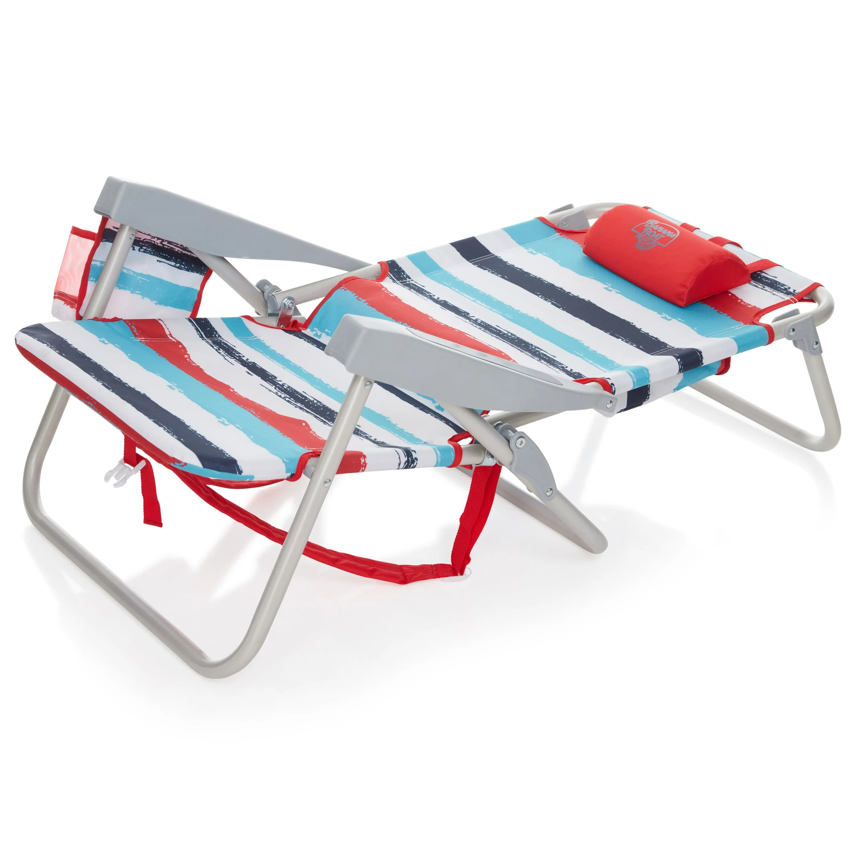 Banana Boat Folding Beach Chair Lightweight Backpack Chairs for Adults 5-Position with Lay Flat Perfect for Outdoor Heavy Duty Beach Chair - 300 Lbs Weight Capacity, Turquoise/Aqua