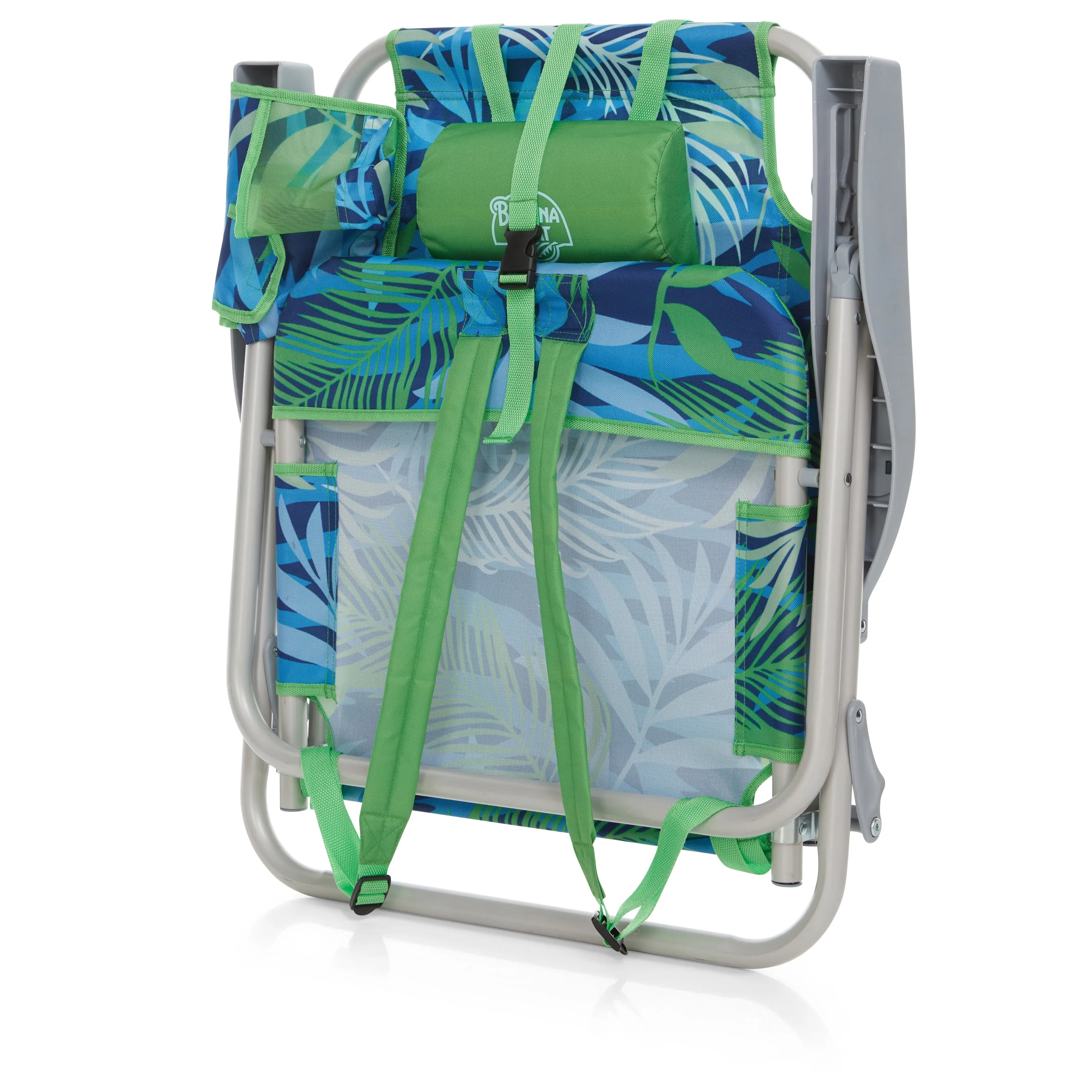 Banana Boat Folding Beach Chair Lightweight Backpack Chairs for Adults 5-Position with Lay Flat Perfect for Outdoor Heavy Duty Beach Chair - 300 Lbs Weight Capacity, Turquoise/Aqua