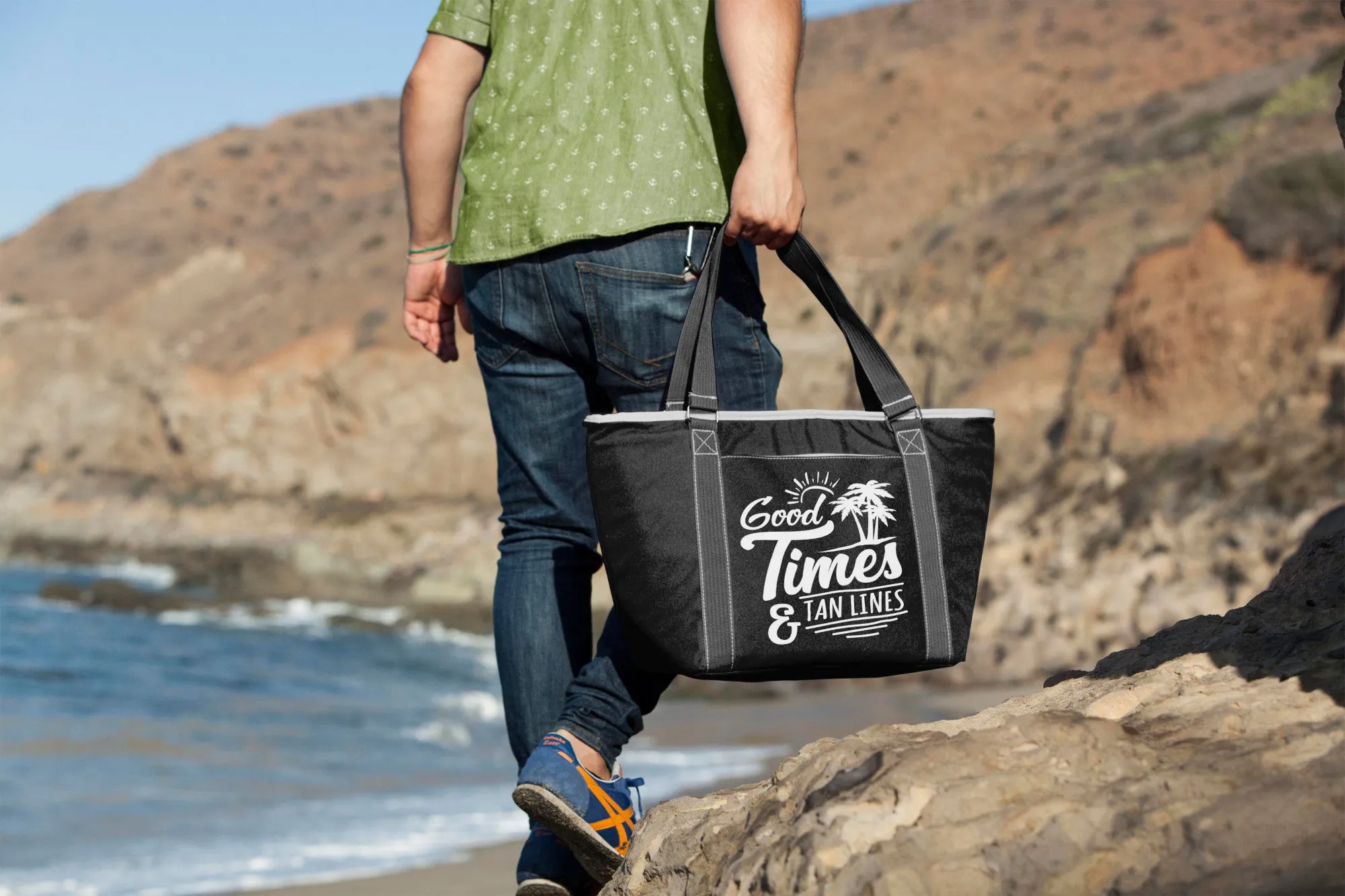 Beach Sayings Good Times & Tan Lines - Topanga Cooler Tote Bag