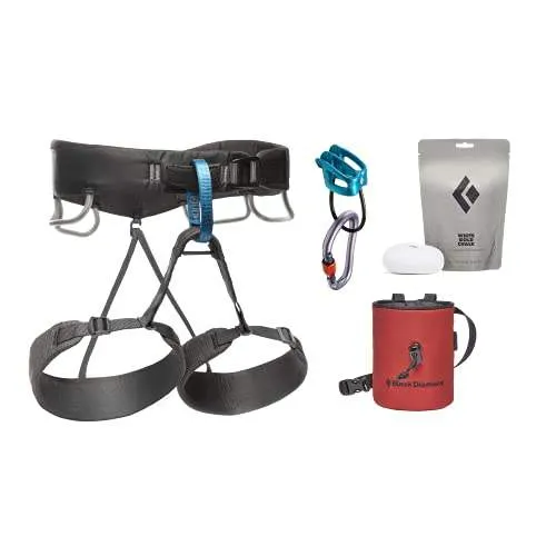 Black Diamond Men's Momentum Harness Package – Complete, Adjustable, and Comfortable Gear Set for Versatile Climbing