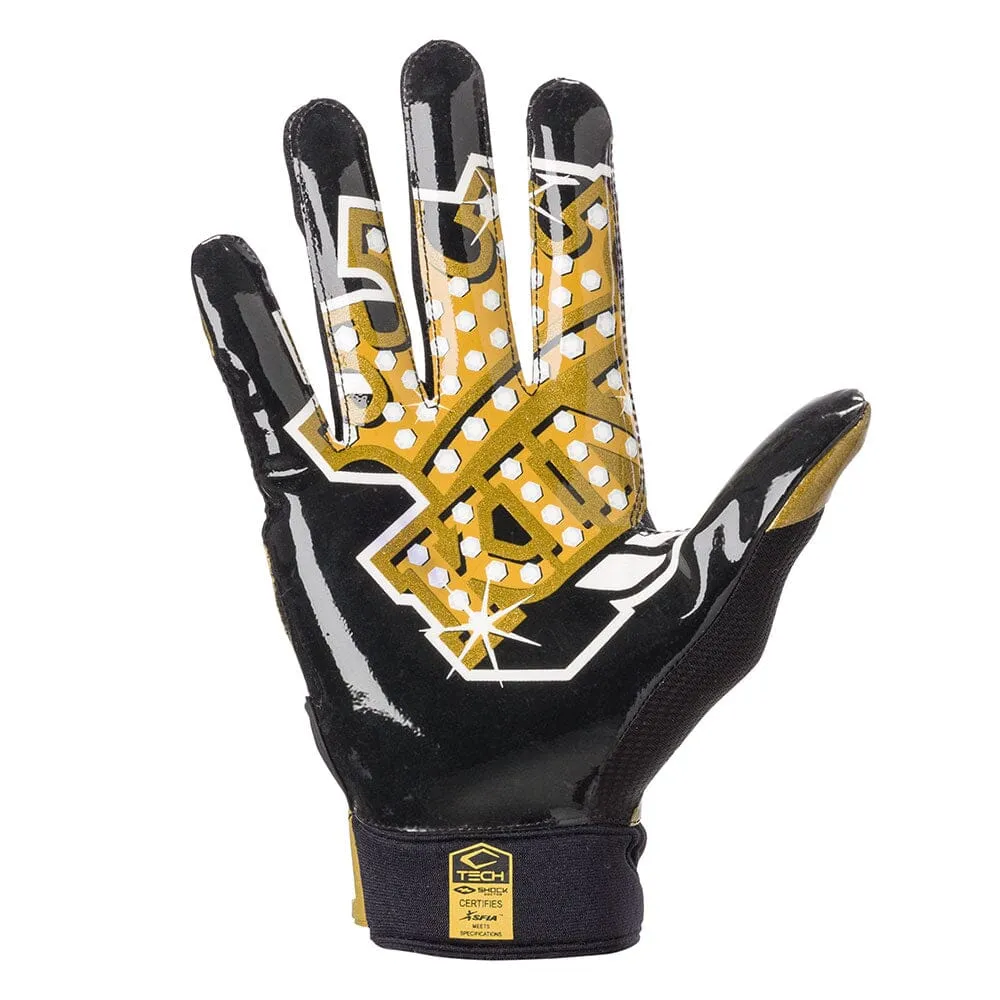 Black/Gold King Showtime Receiver Gloves