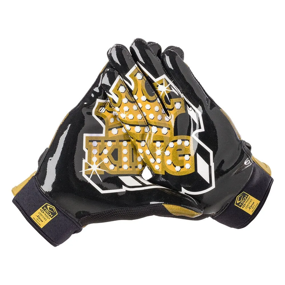 Black/Gold King Showtime Receiver Gloves