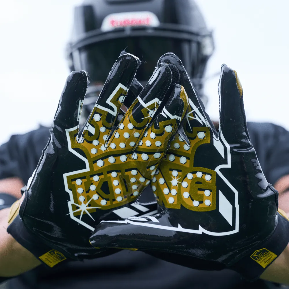 Black/Gold King Showtime Receiver Gloves