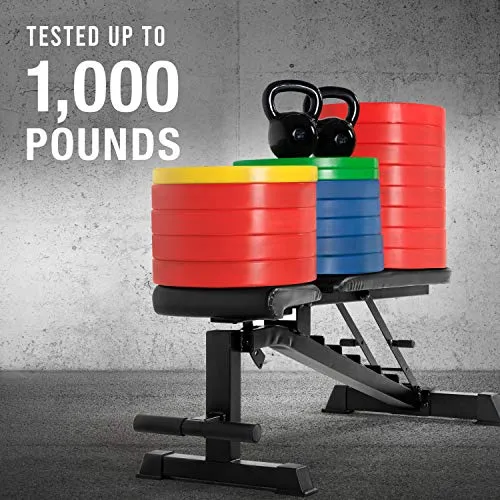 CAP Barbell Adjustable Utility Weight Bench, Crescent Shaped BackPad