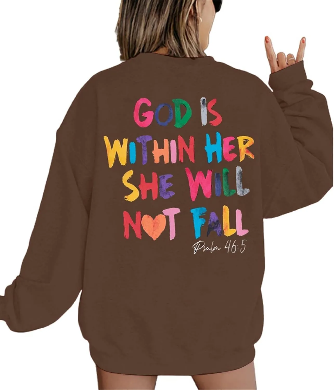 Christian Sweatshirt for Women Bible Verse Shirts Faith Pullover Inspirational Long Sleeve Shirts Casual Tops