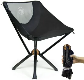 CLIQ Camping Chair - Most Funded Portable Chair in Crowdfunding History. | Bottle Sized Compact Outdoor Chair | Sets up in 5 Seconds | Supports 300Lbs | Aircraft Grade Aluminum