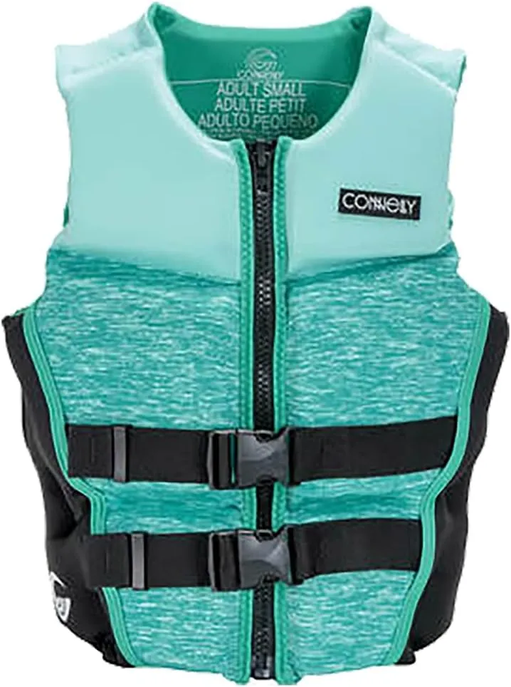 Connelly Classic NEO Neoprene Womens Large Boating Water Sport Fishing Life Jacket Vest PFD, Green