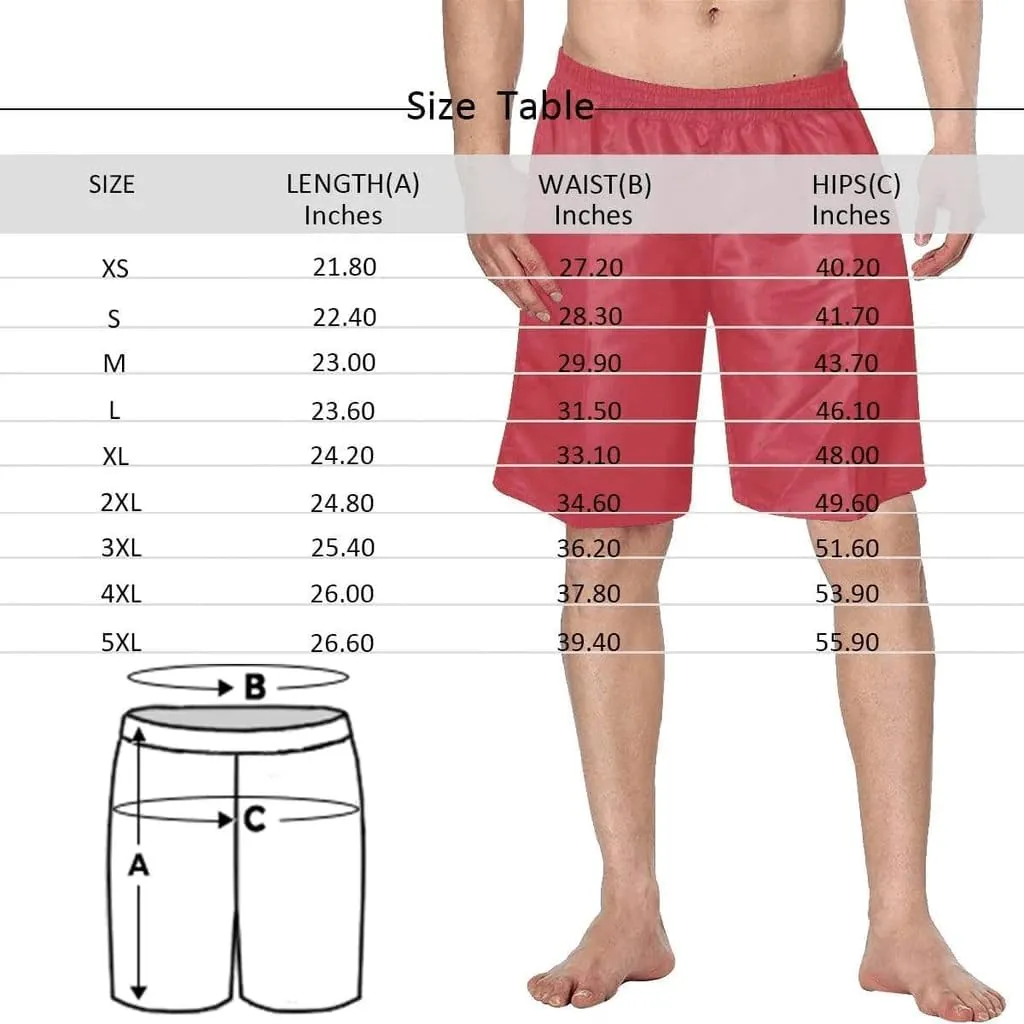 Custom Face Swim Trunks Men Funny Personalized Photo Print American Flag Swim Trunks Shorts Birthday Gifts for Men