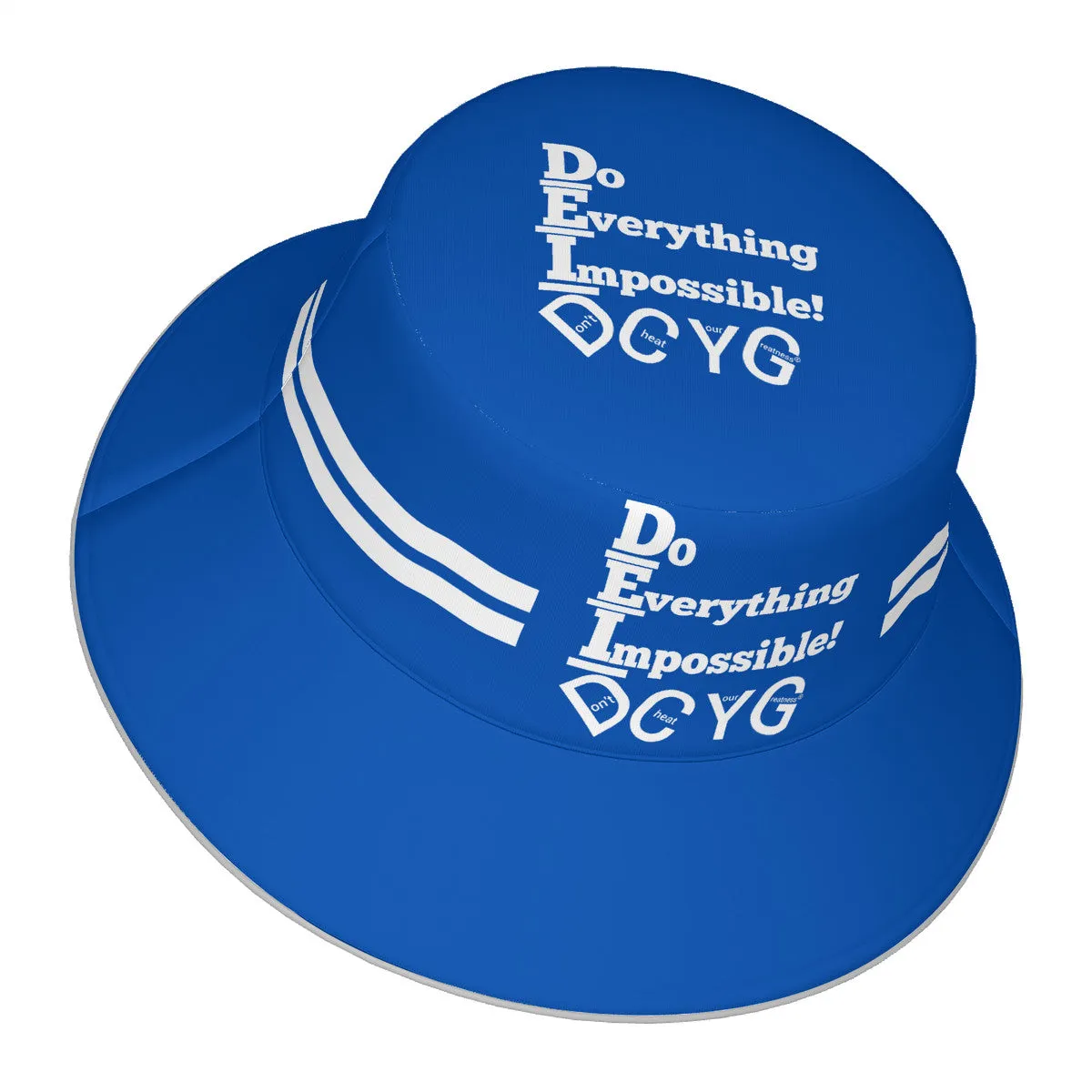 DCYG DEI 24  White & Blue Bucket Hat
