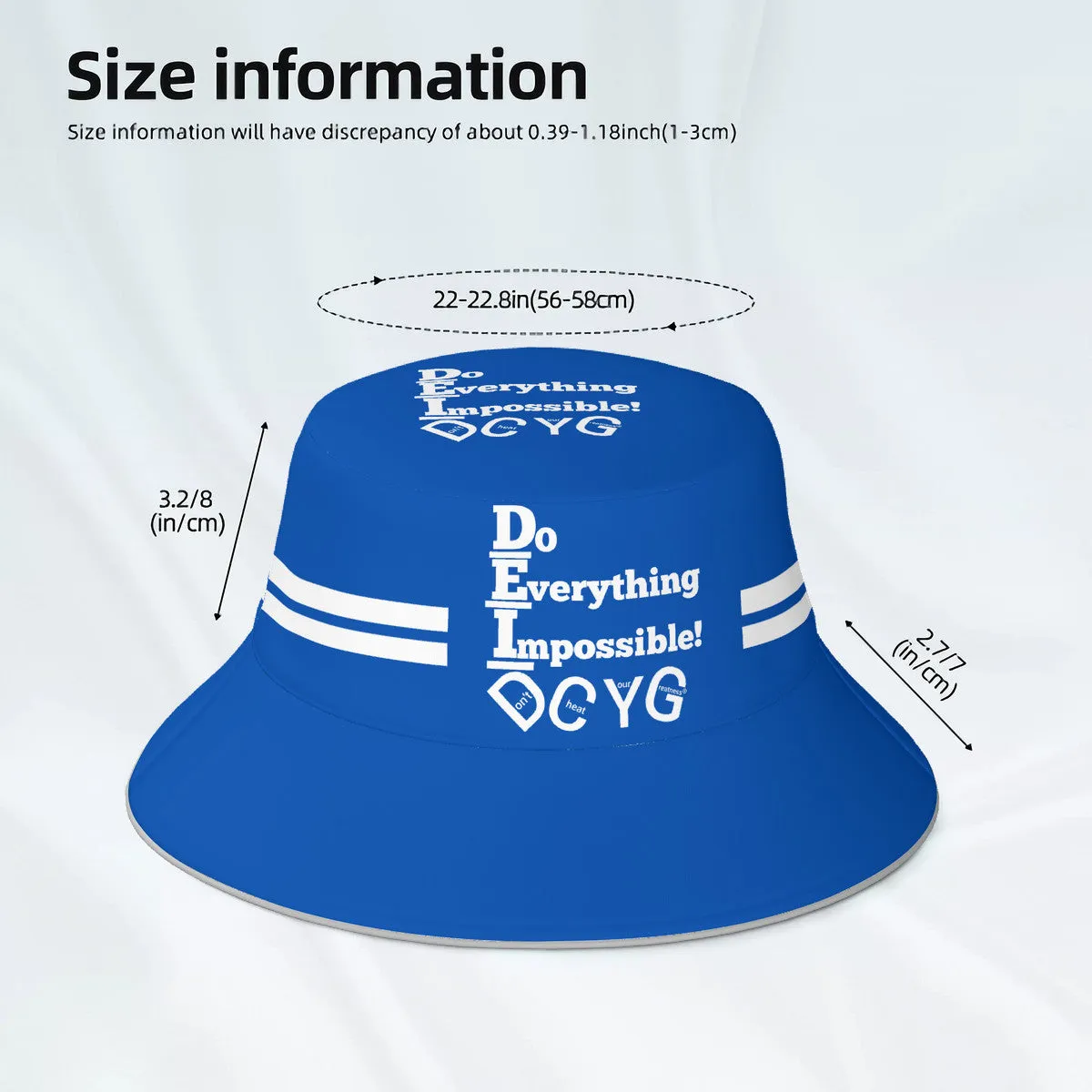 DCYG DEI 24  White & Blue Bucket Hat