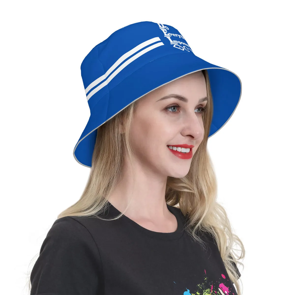 DCYG DEI 24  White & Blue Bucket Hat