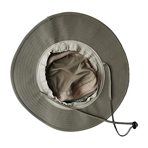EONPOW Windproof Fishing Hats UPF50  UV Protection Sun Cap Outdoor Bucket Mesh Hat 56-61cm Dark-Khaki