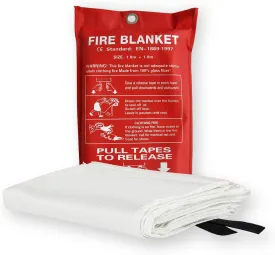 Fire Blanket for Kitchen and Home, Fiberglass Fire Safety Blankets for Survival, Flame Retardant Protection for Kitchen, car, Workhouse 39 x 39 inc (FIRE Blanket, 1, PCS)