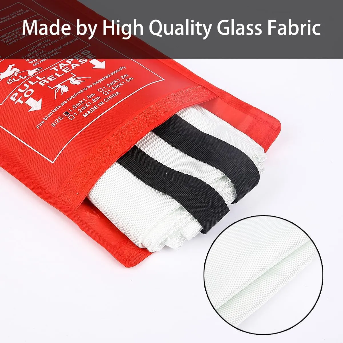 Fire Blankets Emergency - 4 Pack 40"x40" for Home and Kitchen, Fire Retardant, Fiberglass, Extinguisher, Fireproof for Camping