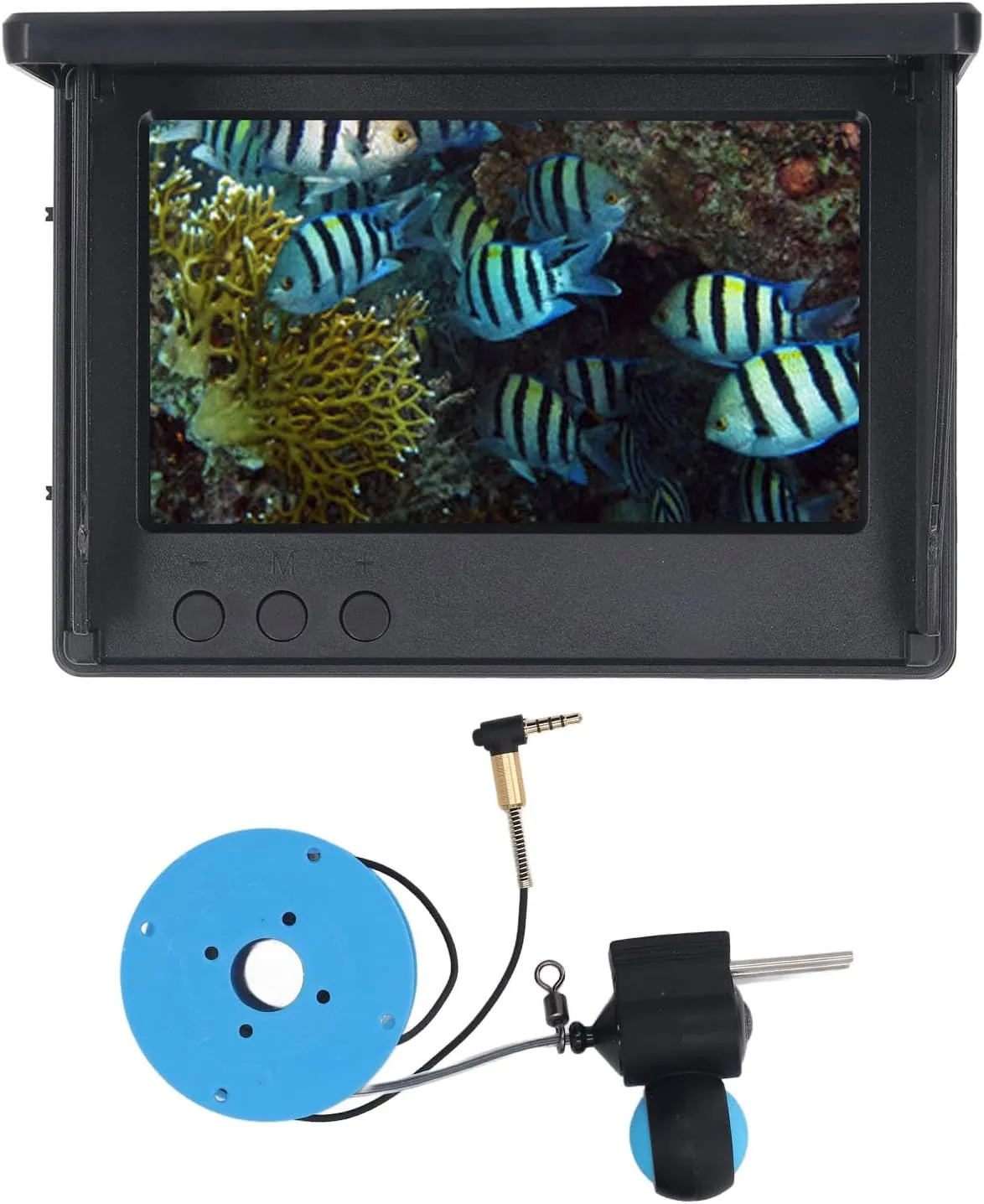 Fish Finder Camera Wide angle Fishing Underwater Breeding Detection Fishing Camera Kit with 4.3 Inch LCD Monitor, for Raft Fishing, Bank Fishing, Ice Fishing (30m / 98.4ft Cable)
