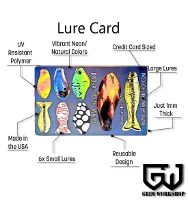 Fishing Lure Card - Fishing Credit Card Tool with Ultralight Lure Set