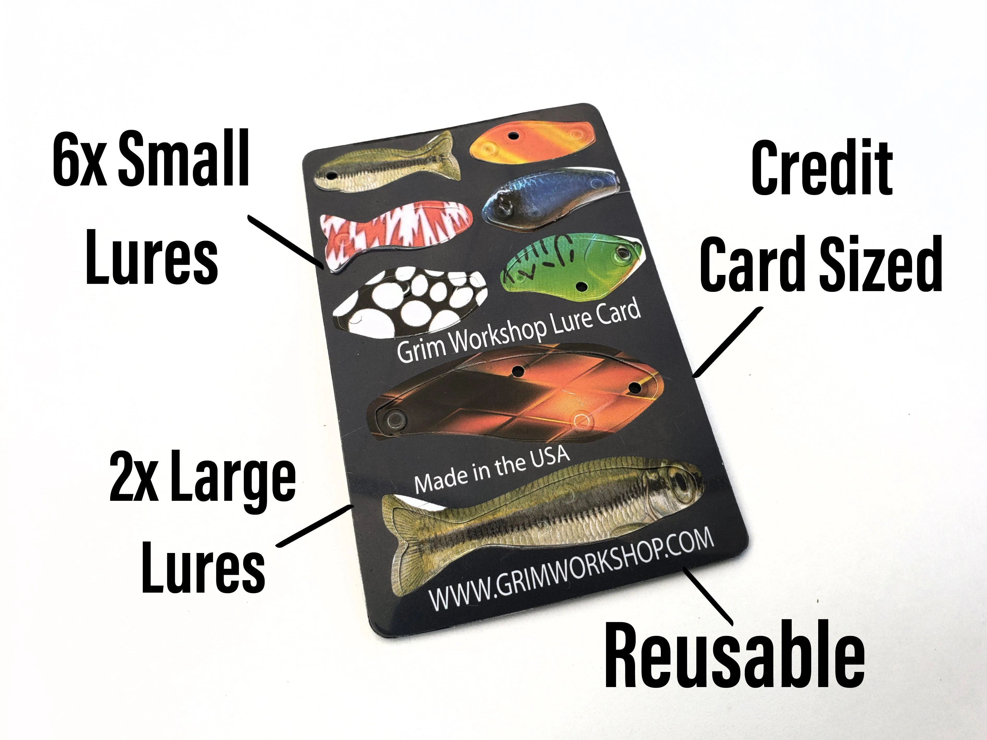 Fishing Lure Card - Fishing Credit Card Tool with Ultralight Lure Set