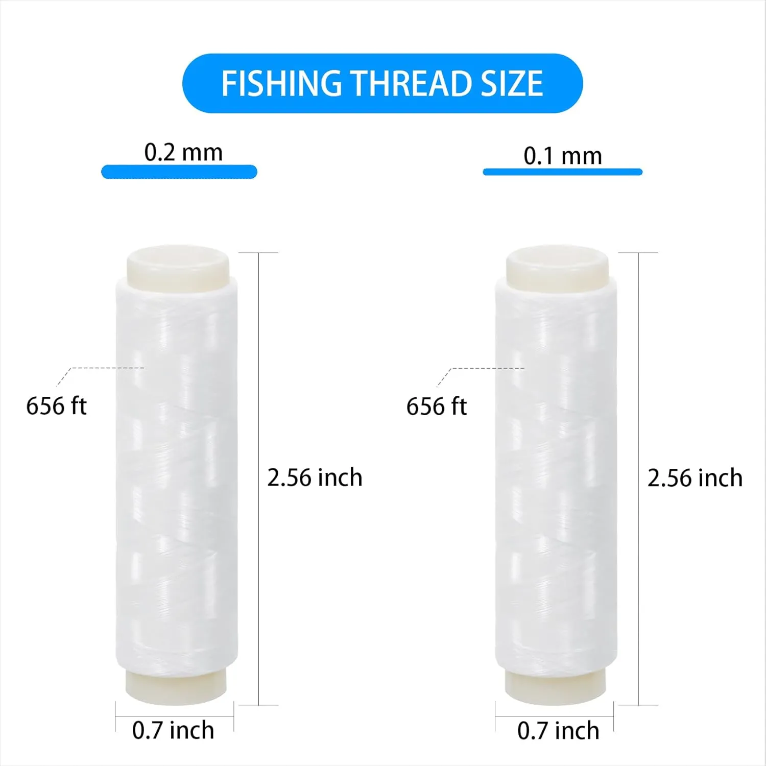 Fishing Thread Nylon Elastic Invisible Magic Fishing Line Fishing Bait Thread 0.1/0.2 mm Length 656 Feet Per Spool Stretchy Fishing Line Clear Fishing String