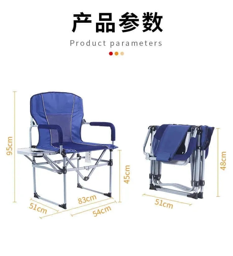 Folding Camping Chair with Side Table