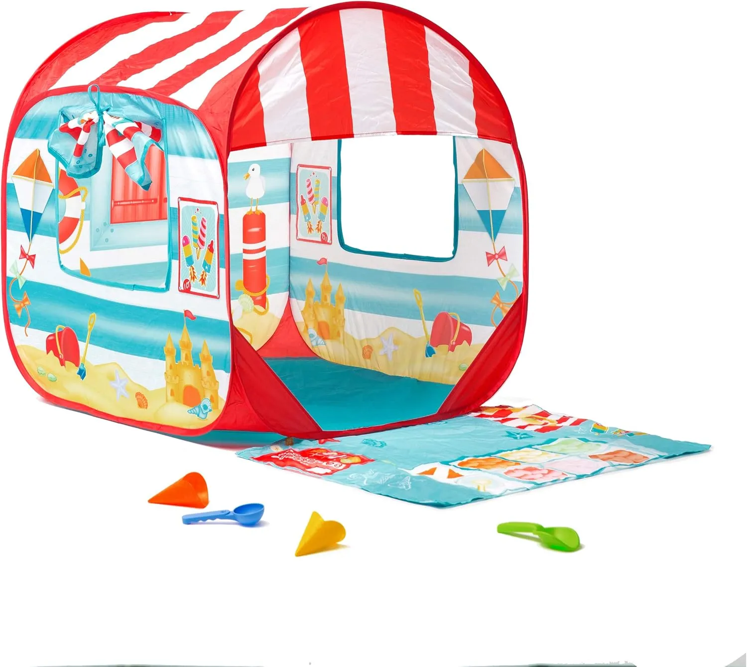 Fun2Give Pop it Up Anti-UV Tent | UPF 50  Pop Up Beach Tent for Toddlers and Children, Easily Folds Into a Carrying Bag for Outdoors & Beach