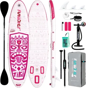 FunWater Inflatable 10'633"6" Ultra-Light (17.6lbs) SUP for All Skill Levels Everything Included with Stand Up Paddle Board, Adj Floating Paddles, Pump, ISUP Travel Backpack, Leash,Waterproof Bag