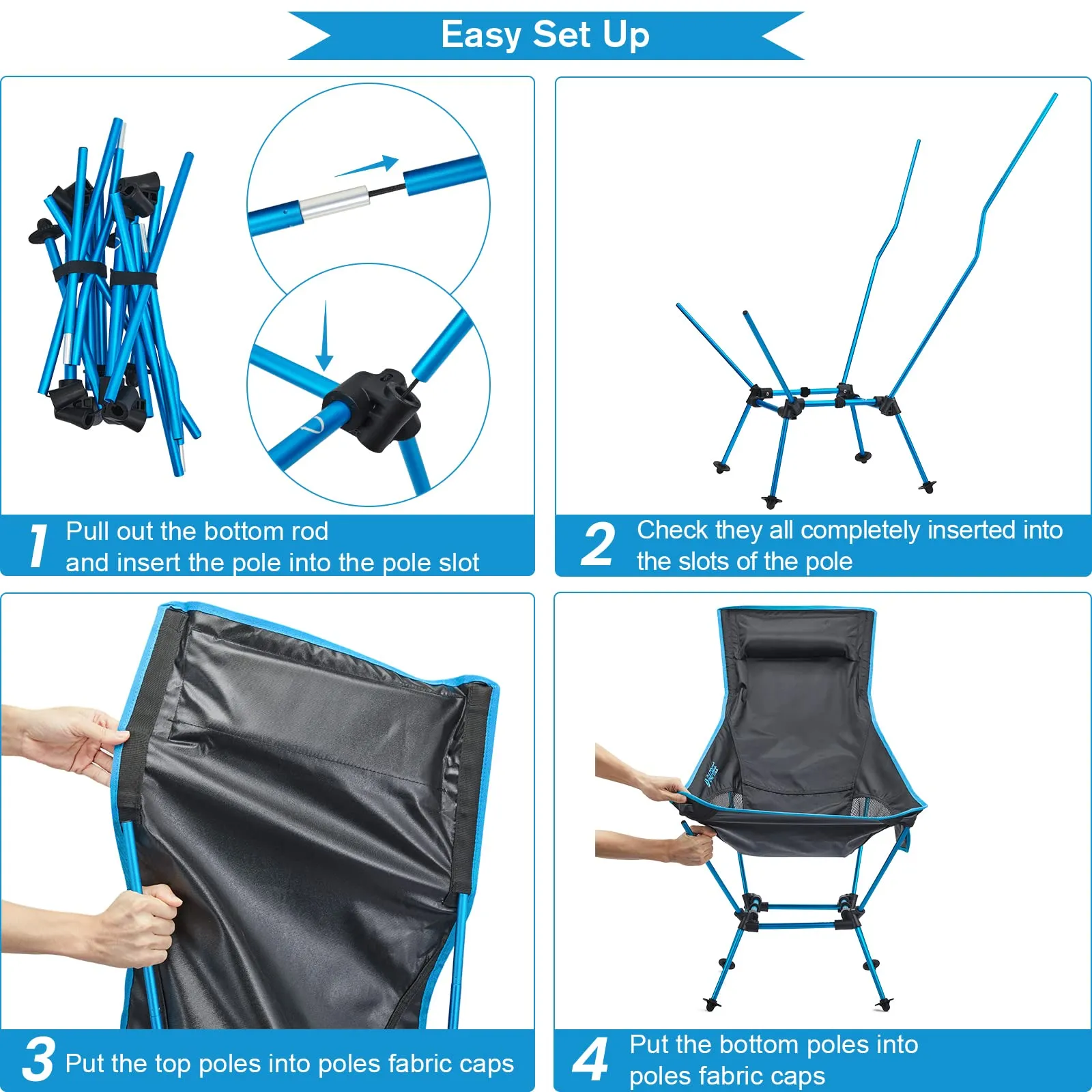 G4Free Lightweight Portable High Back Camp Chair