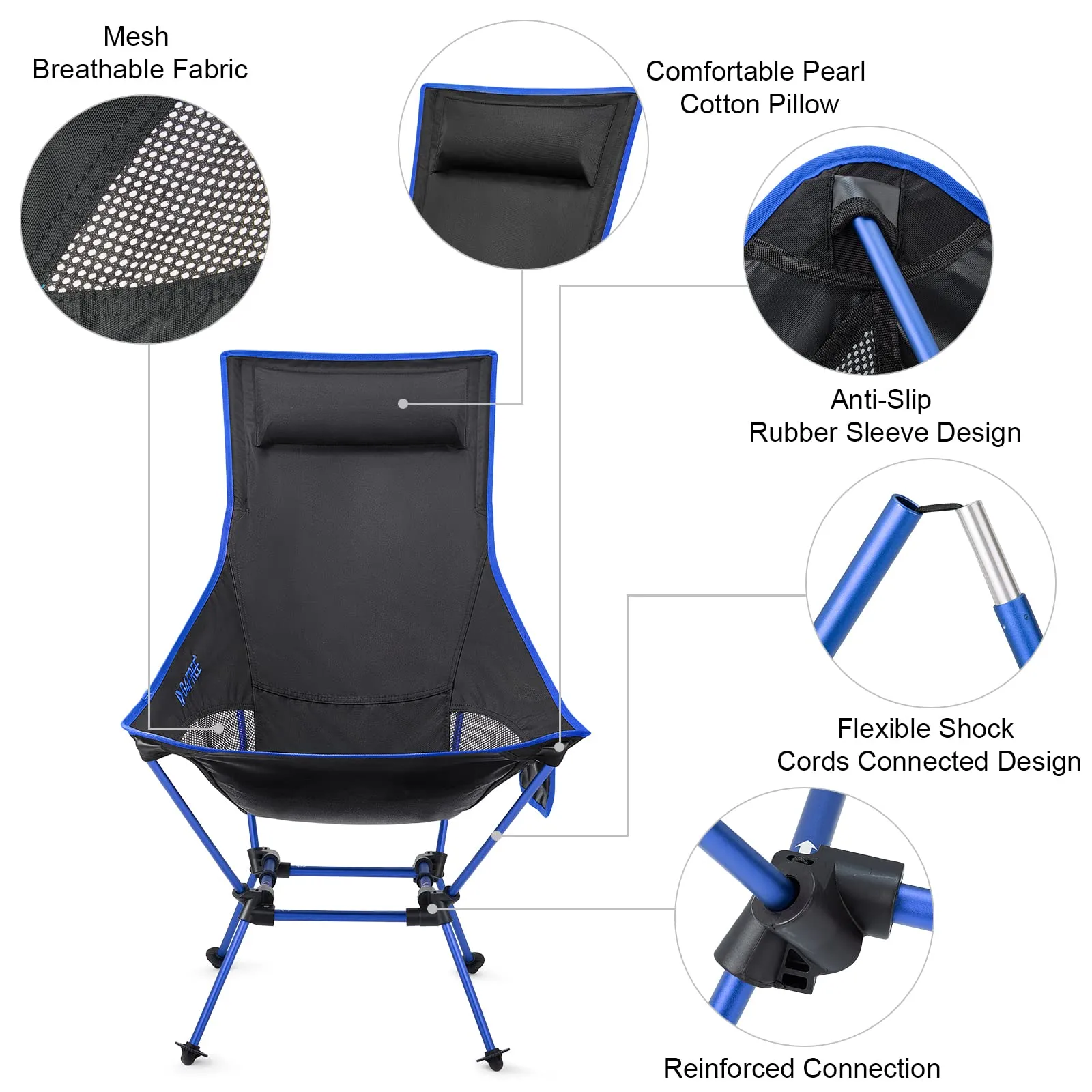 G4Free Lightweight Portable High Back Camp Chair