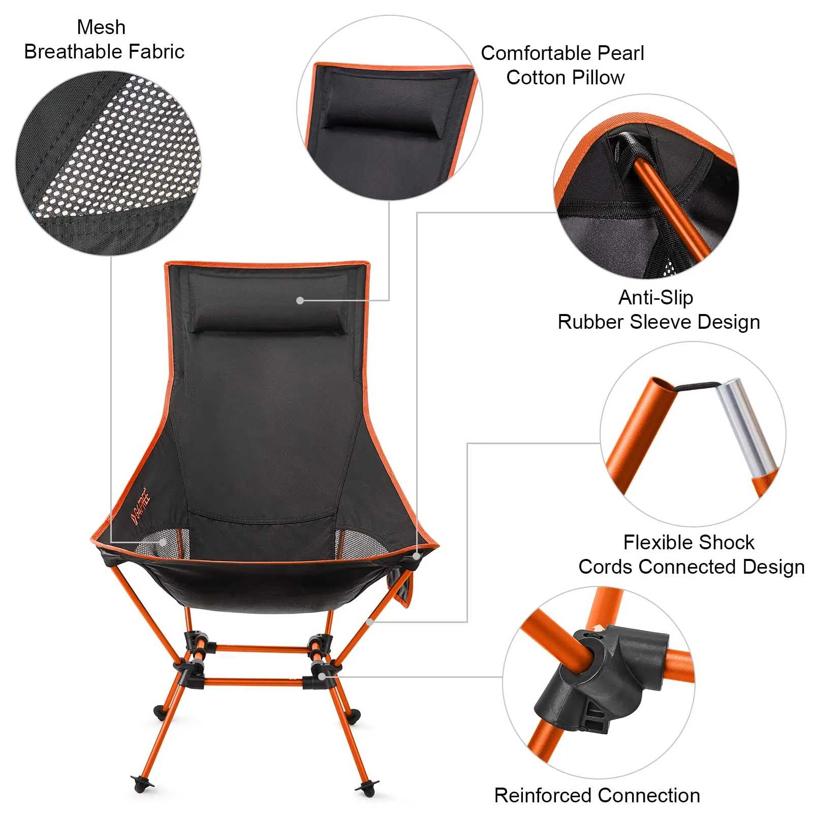 G4Free Lightweight Portable High Back Camp Chair