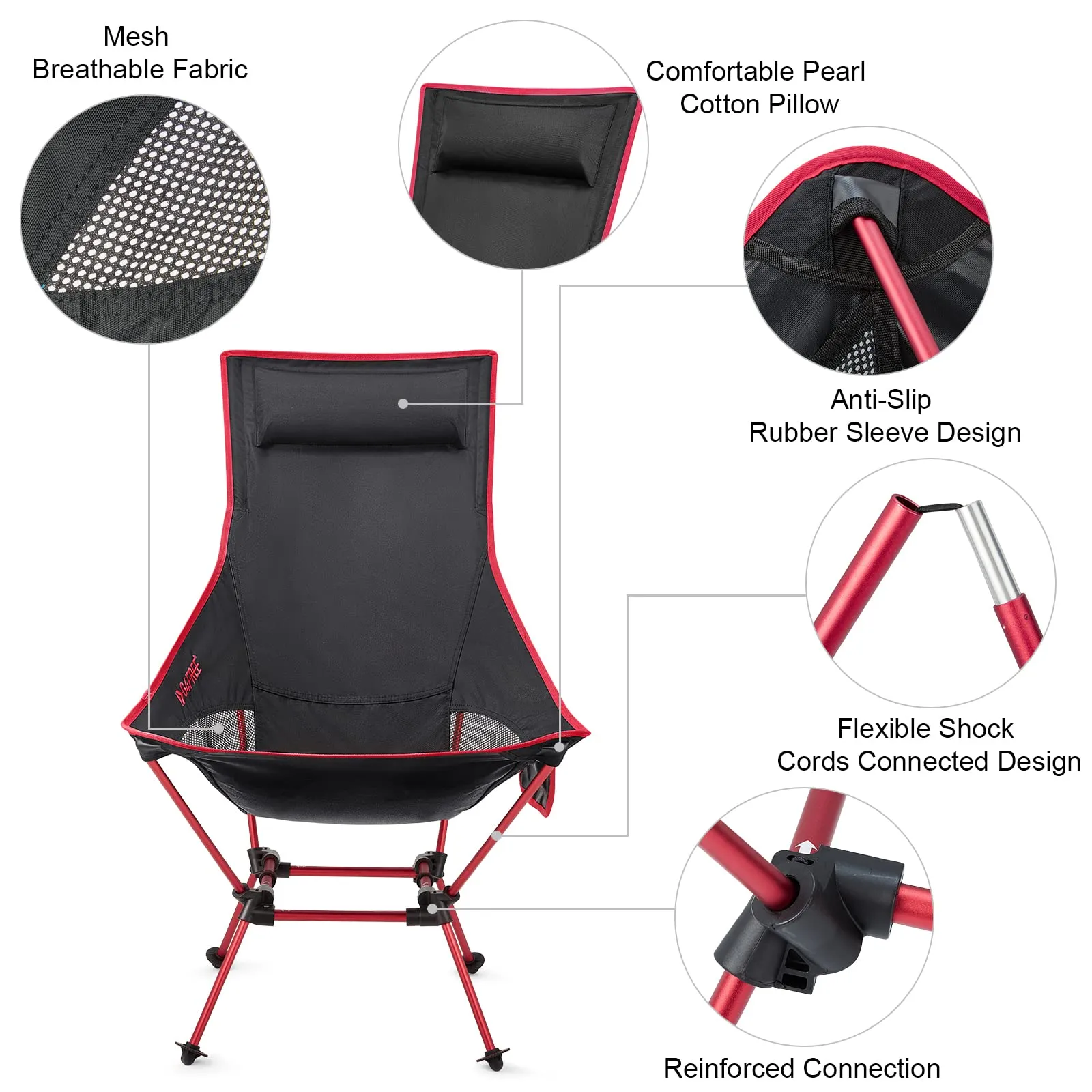 G4Free Lightweight Portable High Back Camp Chair