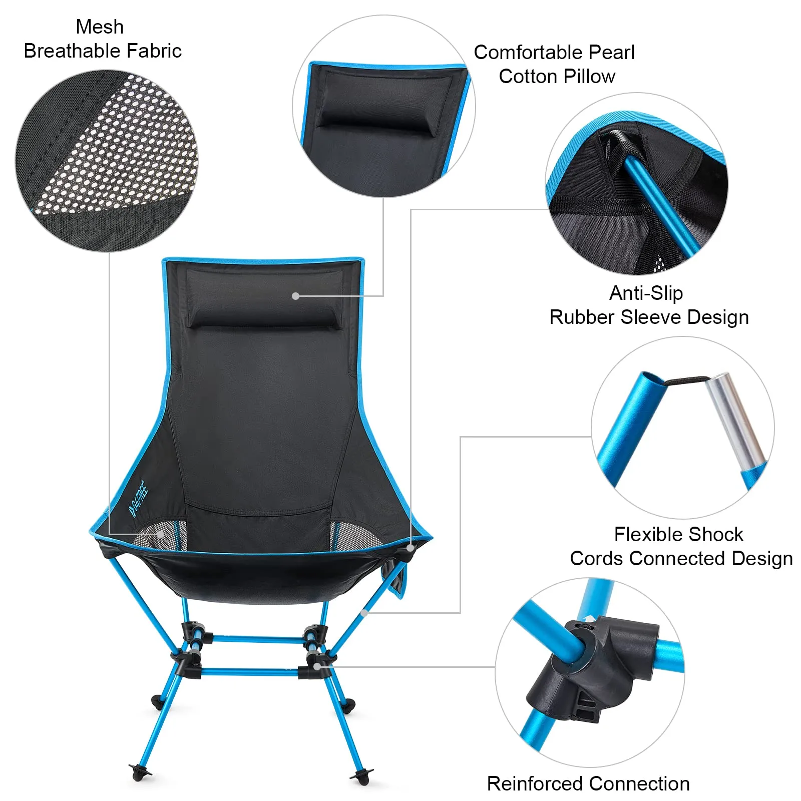 G4Free Lightweight Portable High Back Camp Chair