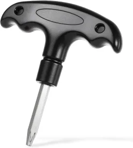 Golf Wrench Tool Stainless Steel Adjustable Golf Driver with Plastic Handle Golfs Head Adjustment Tool for Club Driver Shaft Adapter Torque (Black)