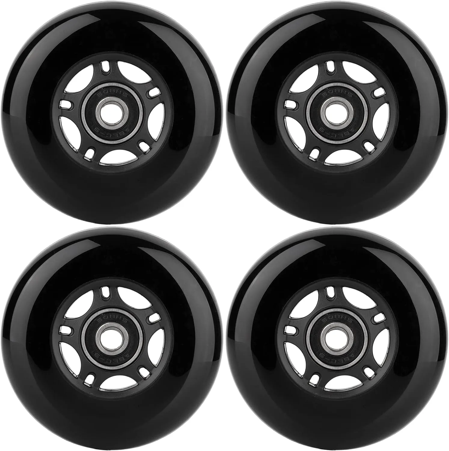 Inline Skate Wheels Outdoor & Indoor Blade Roller Skate Wheel 85a Roller Hockey Wheels w/Bearings ABEC-9 for Scooter Luggage Repair, 64mm 70mm 72mm 76mm 80mm Dia, 8-Pack