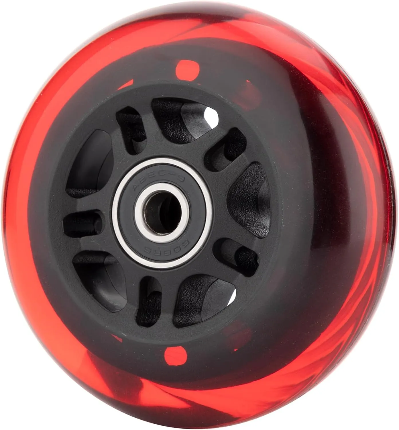 Inline Skate Wheels Outdoor & Indoor Inline Skate Replacement Wheels 85a Roller Hockey Wheels w/Bearings ABEC-9 & Floating Spacers, 64mm 70mm 72mm 76mm 80mm 84mm 90mm Dia, 4-Pack (76mm, Red)
