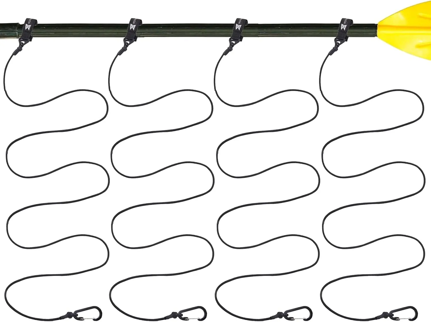 Kayak Paddle Leash, Paddle Leash Lightweight Coiled Kayak Rod Leashes for SUP Kayaking Canoing Fishing Boating