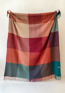 Large Check Blankets in Brushed Wool