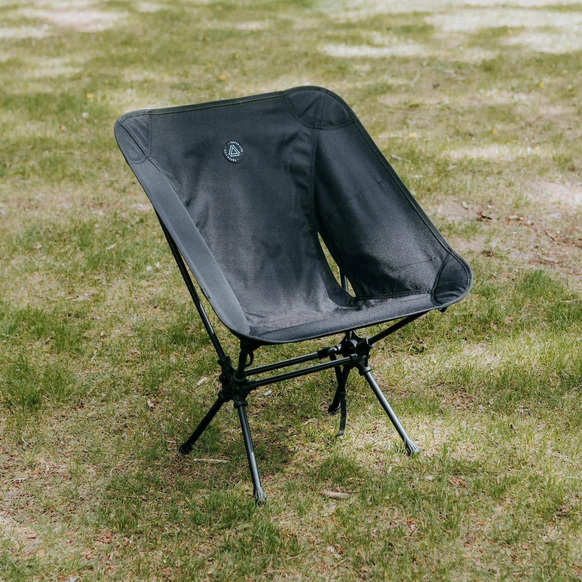 Low Back Ultralight Folding Camping Chairs With Storage Pouch - Khaki