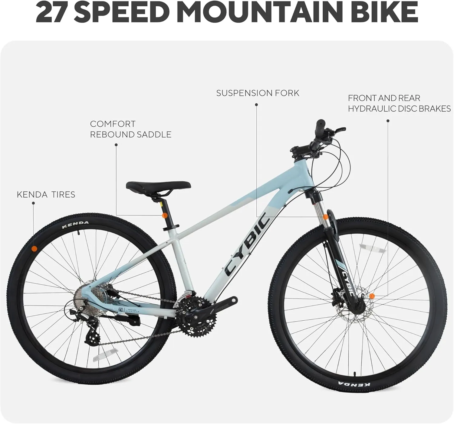 Mountain Bike 24/26 Inch, Front Suspension Mountain Bike, 21-Speed Disc, Youth/Adult Mens Womens Trail Commuter City Bicycles