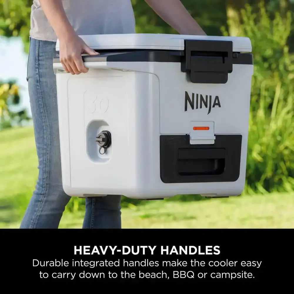 Ninja FB131UKWH FrostVault 30QT/28L Hard Drinks Cooler Box with Dry Zone, Cloud White