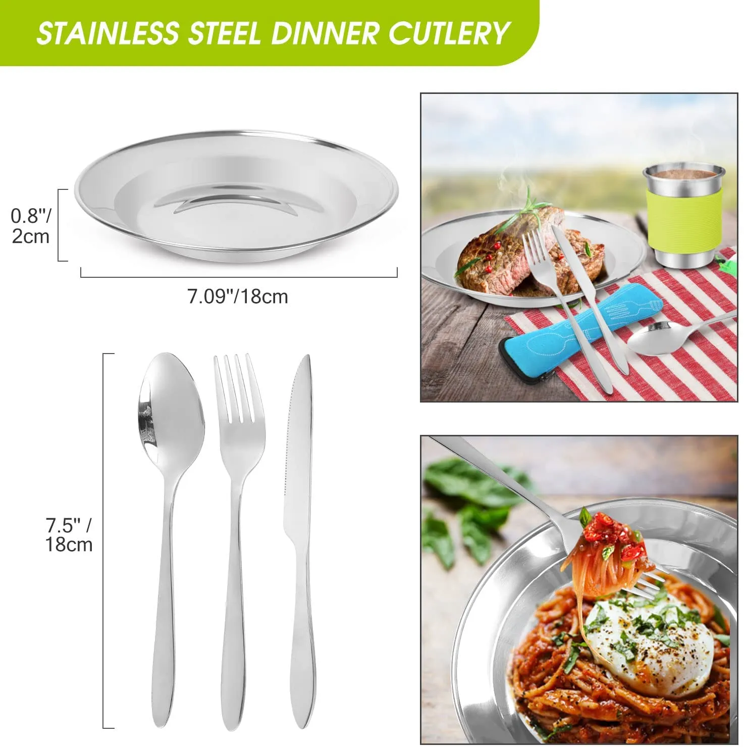 Odoland 39Pcs Camping Cookware Mess Kit, Non-Stick Large Size Hanging Pot Pan Kettle with Base Dinner Cutlery Sets for 6 and More, Cups Dishes Forks Spoons Kit for Outdoor Camping Hiking Picnic
