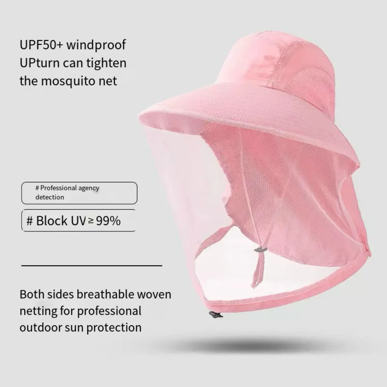 Outdoor Mosquito-Proof Fishing Hat – UV Protection Breathable Mesh Face Cover Night Fishing Insect & Bee Shield