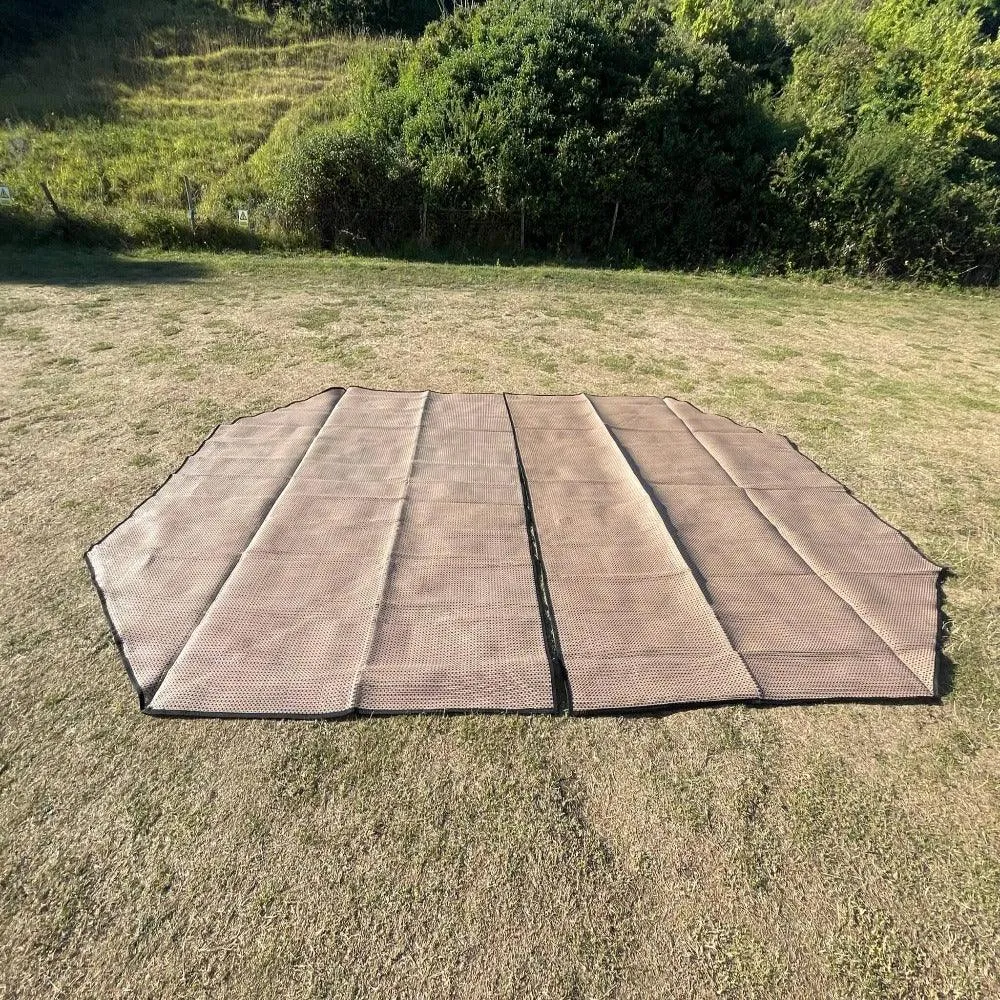 Poly Propylene Flooring Natural & Black - Fire Retardant