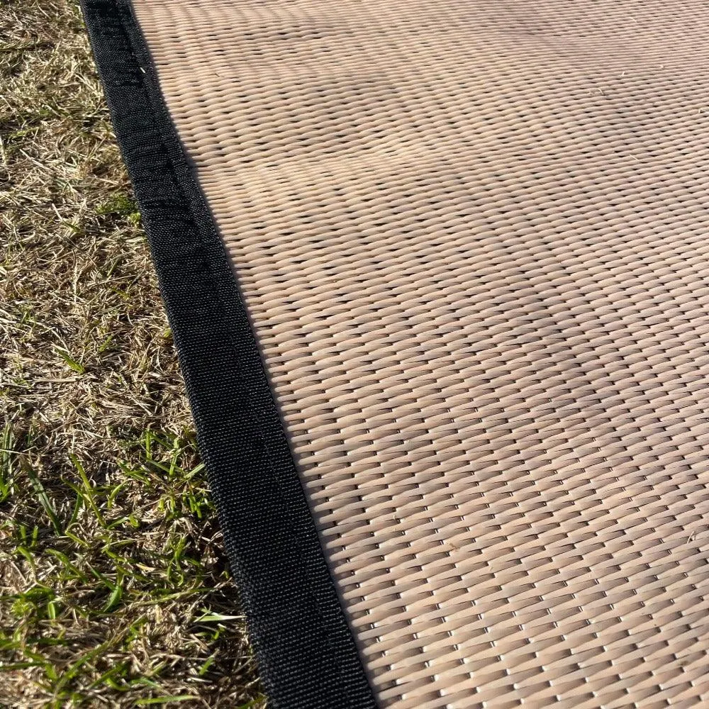 Poly Propylene Flooring Natural & Black - Fire Retardant