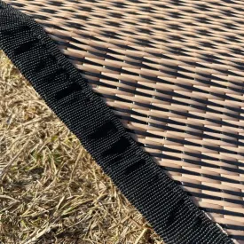 Poly Propylene Flooring Natural & Black - Fire Retardant